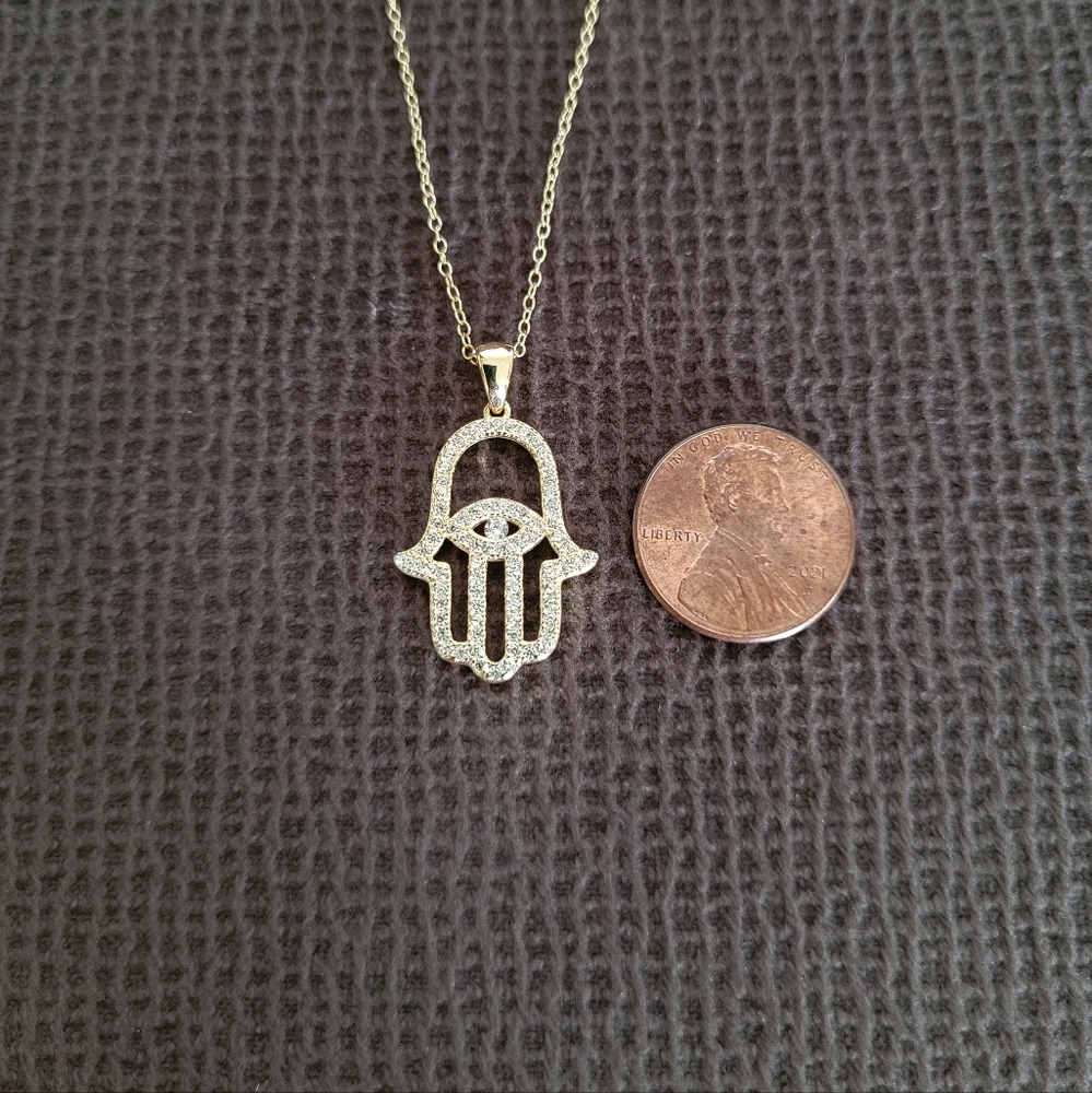 Cote d'Argent Gold💛 Hamsa🤚 Pendant Necklace - NWT - Picture 4 of 16